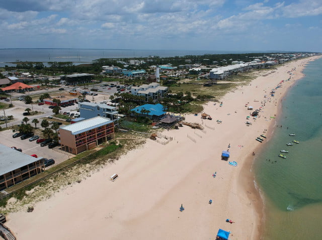 Aerial of St. George Island, FL